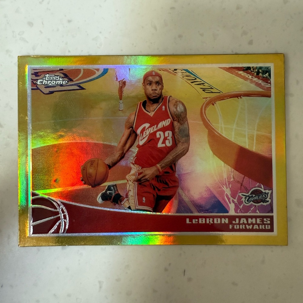 2009 topps chrome lebron James gold refractor 15/50 - Picture 3 of 12